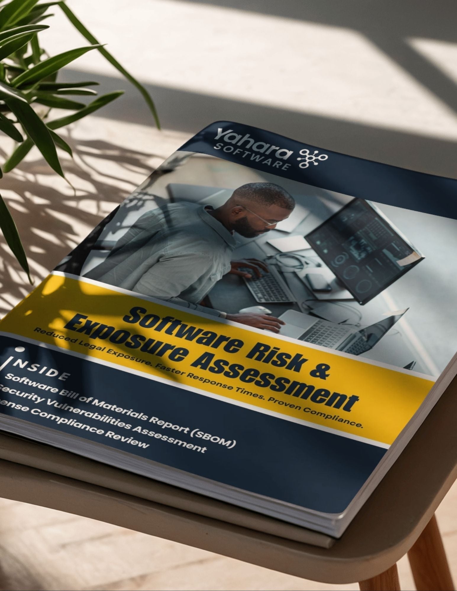 Software Risk & Exposure Mock Cover Still Life Photo Software Risk & Exposure Mock Cover Still Life Photo