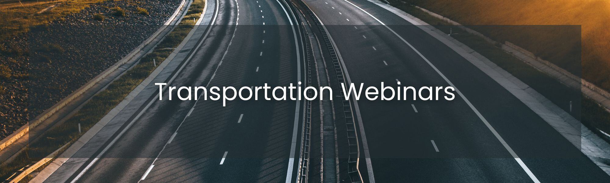 Transportation Webinar Banner